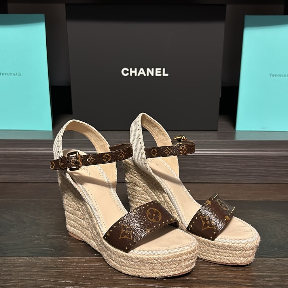 Louis Vuitton Coastline Wedge Espadrille Sandal